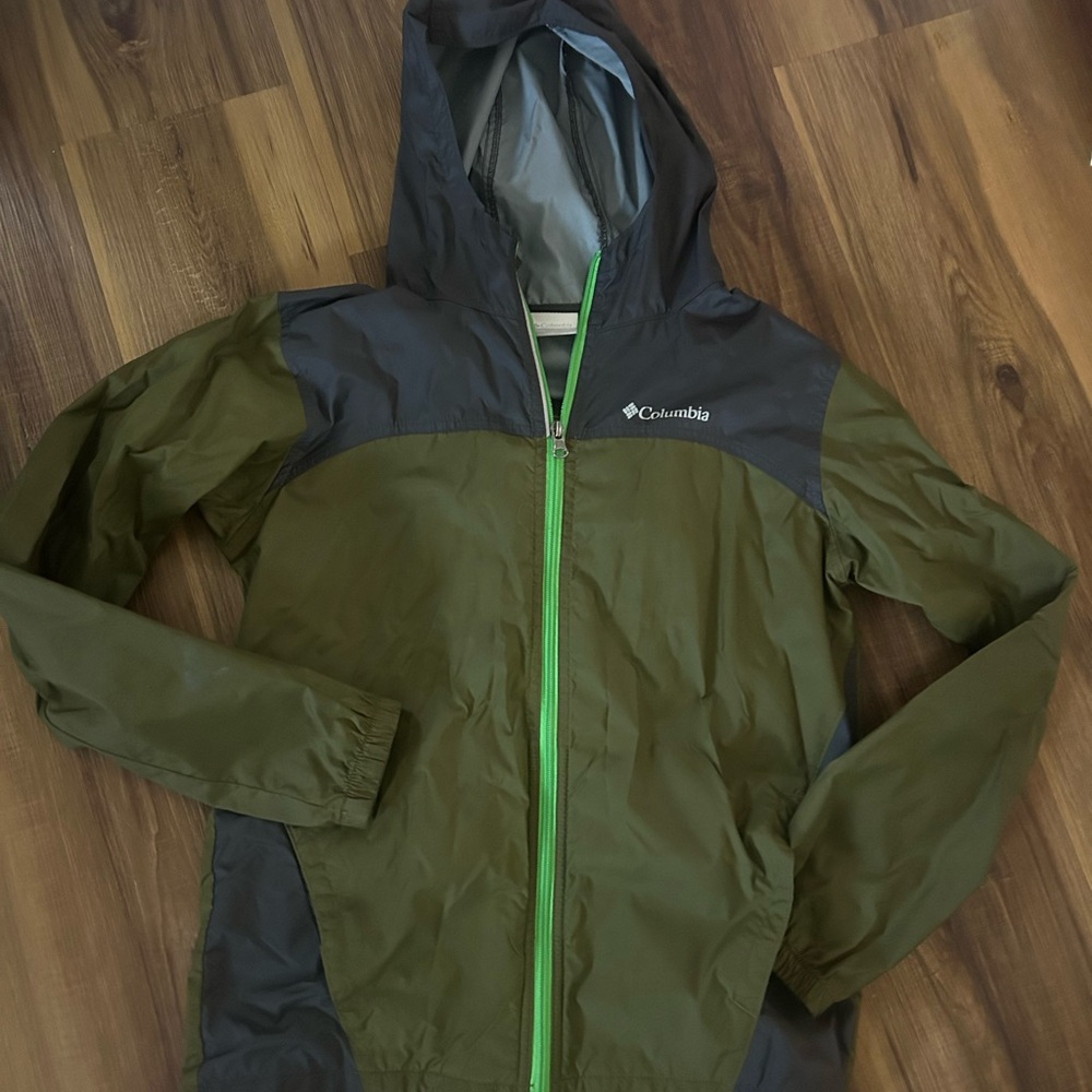 Columbia Olive and Charcoal Hooded Jacket
